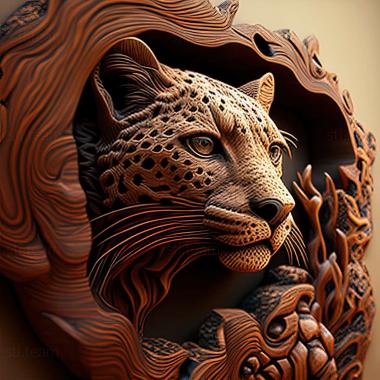 3D модель Леопард пахерос (STL)